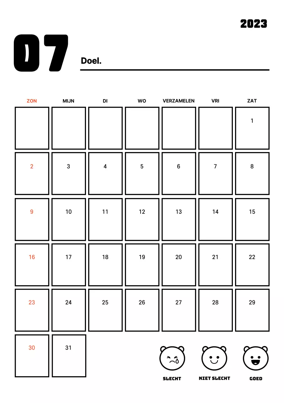 Doelvolger voor nieuwjaarsresoluties met strakke lijnen