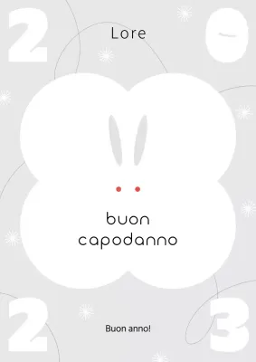 Biglietto d'auguri con drago semplice in bianco