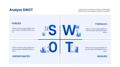 Image en bleuAnalyse SWOT en surbrillance