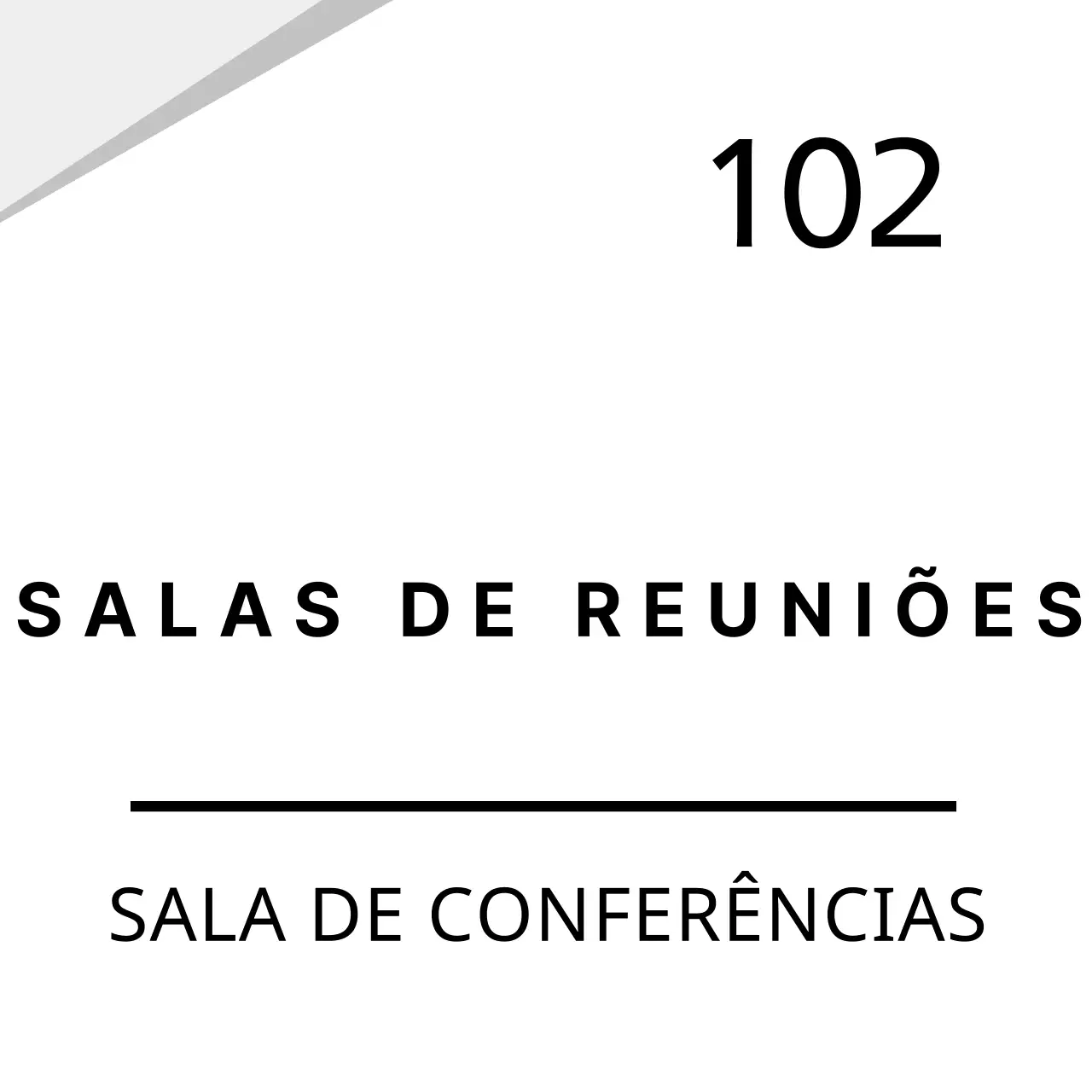 Sinal gráfico de empresa branco e limpo