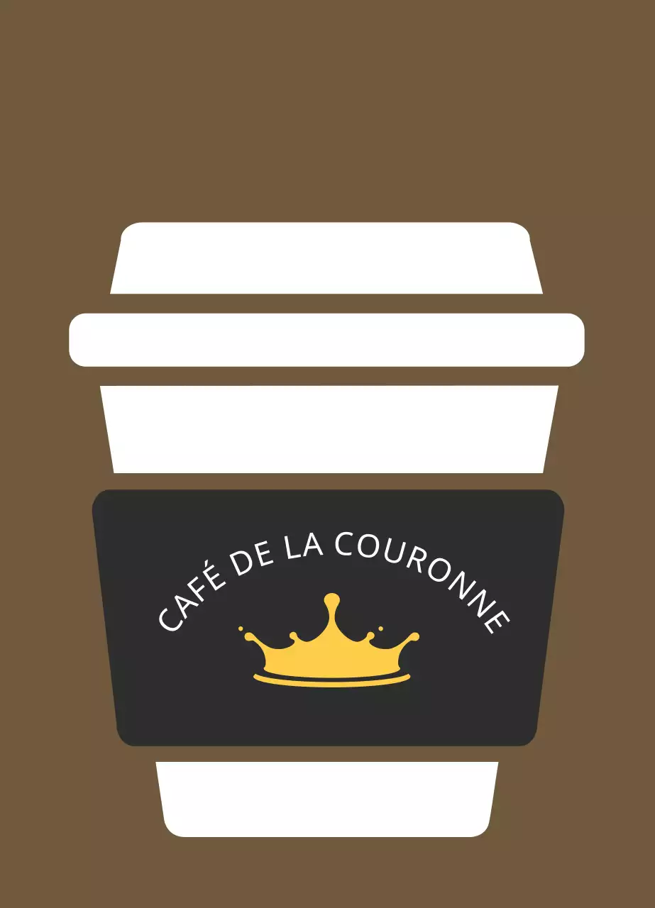 Couronne brunePorte-clés en acrylique pour cafés