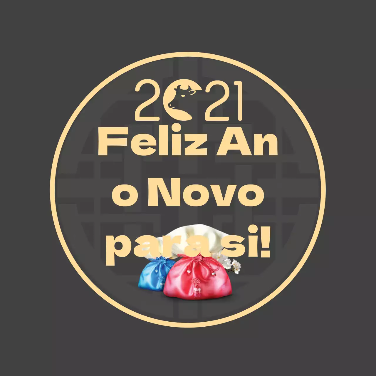 Etiqueta de felicitações de Ano Novo com letras fotográficas douradas