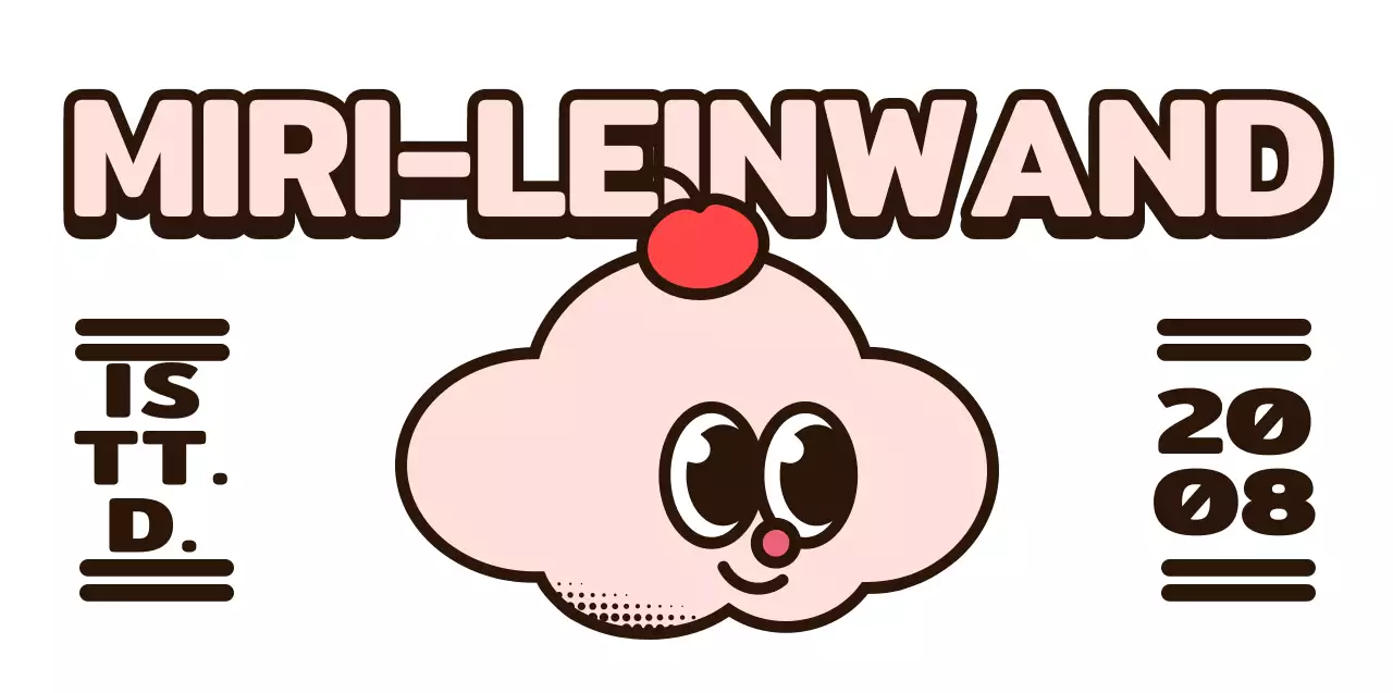 Niedliche und angesagte Cupcake-Figur und Text-Kombination in rosa und braunem Logo-Stil für Cafe-Werbung und Merchandise