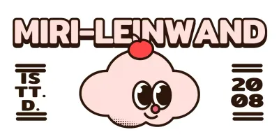 Niedliche und angesagte Cupcake-Figur und Text-Kombination in rosa und braunem Logo-Stil für Cafe-Werbung und Merchandise