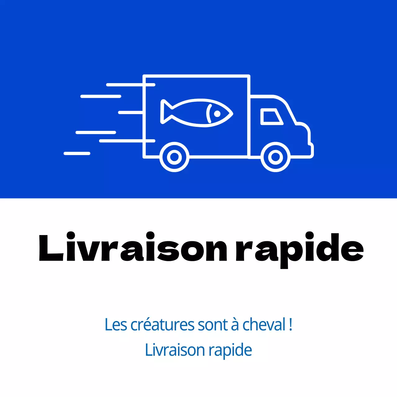 Livraison d'urgence de fruits de mer