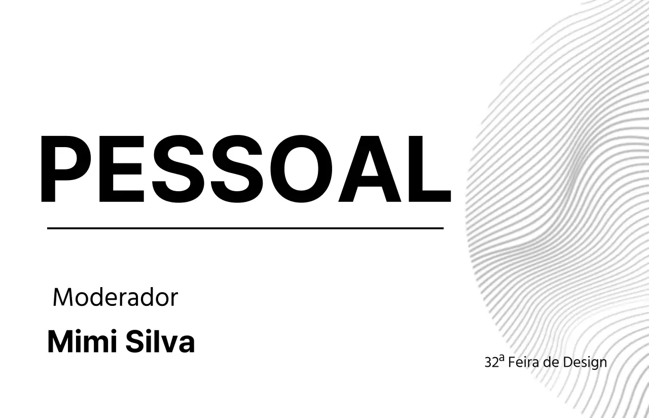 Organizadores de eventos com um design centrado em linhas e formas