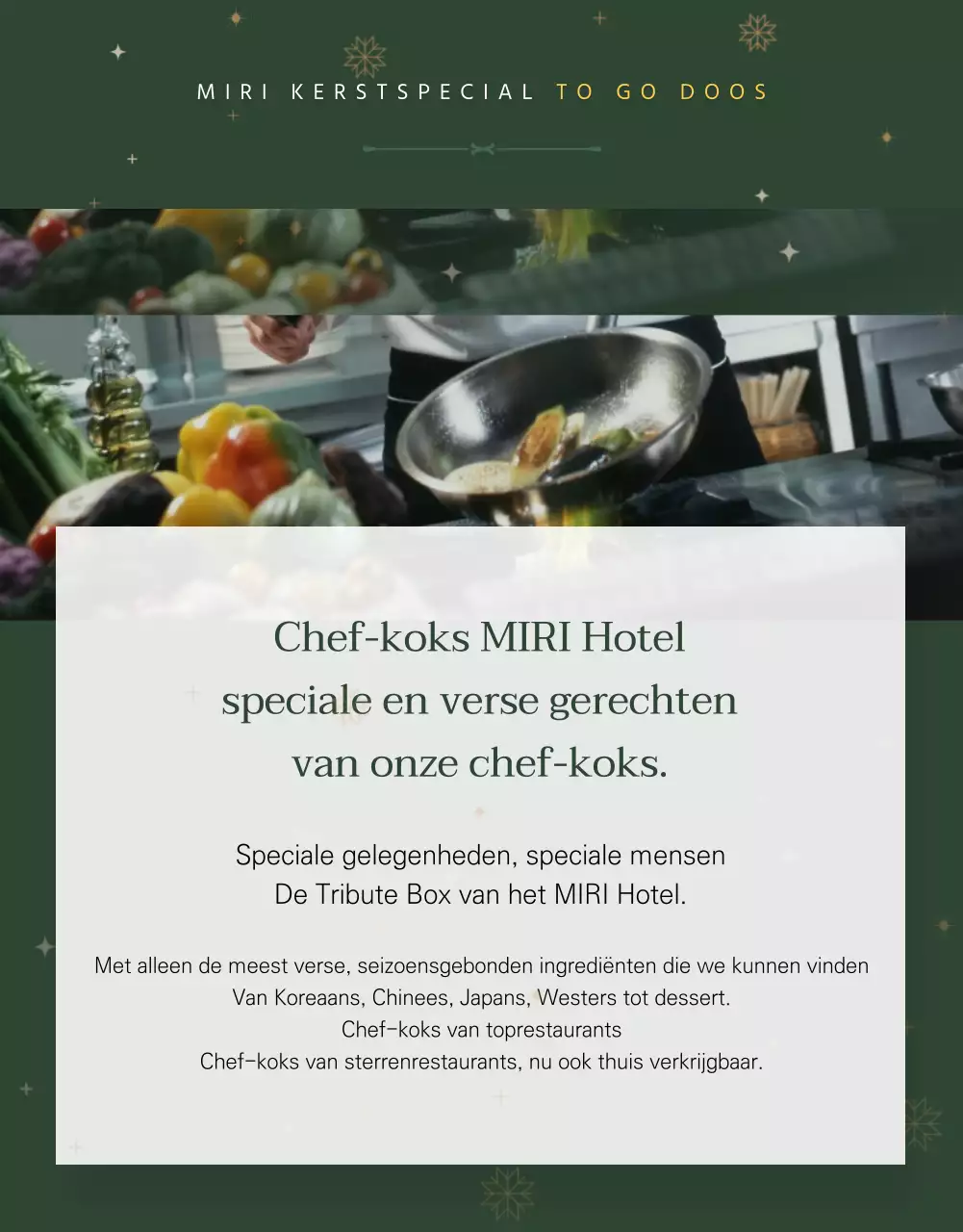 Groen en geel kerstbuffet details