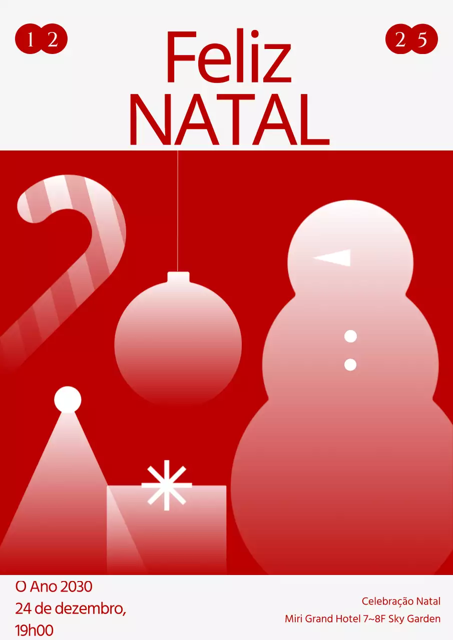 Eventos de Natal com um toque de inverno vermelho