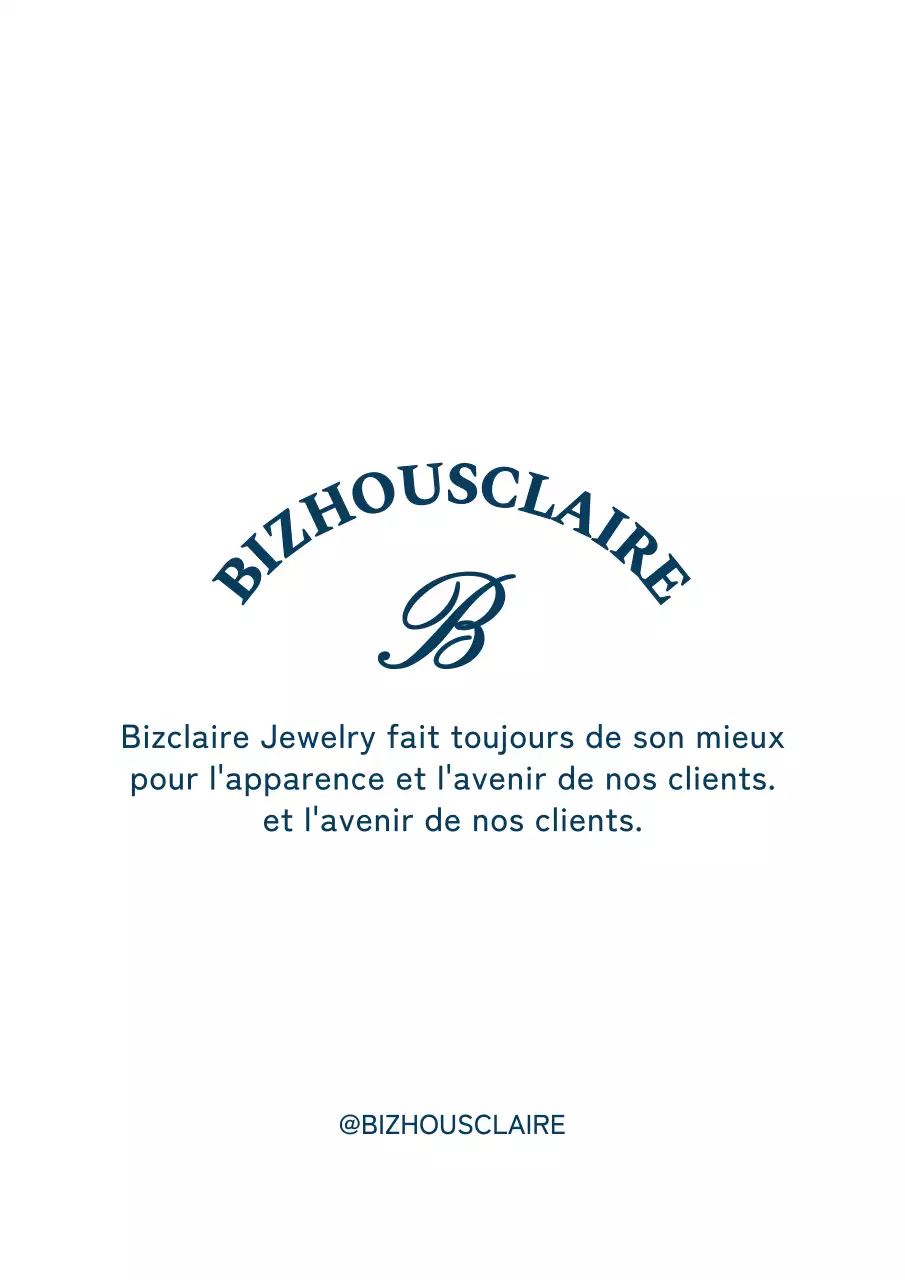 Logo de l'alphabet bleu marine et blanc pour l'emballage et la promotion de bijoux