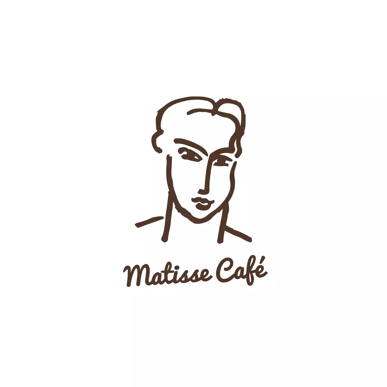 Browns Meisterwerk Zeichnung Symbol und Text Logo