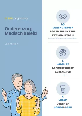 Blauw informatieblad voor ouderenzorg