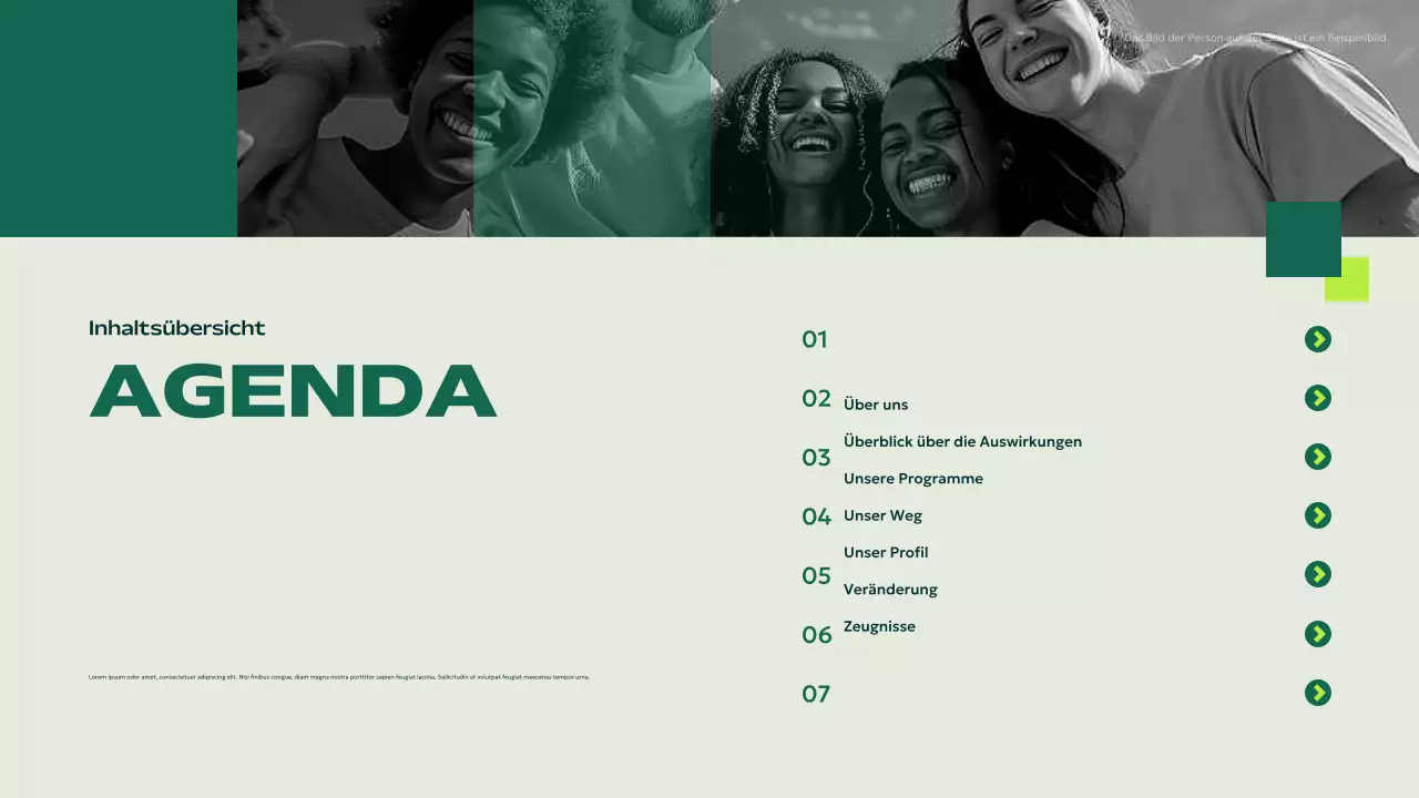 grün modern gemeinnützige Anzeige