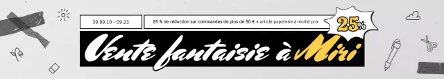 Papeterie fantaisie simple en noir et blanc en vente