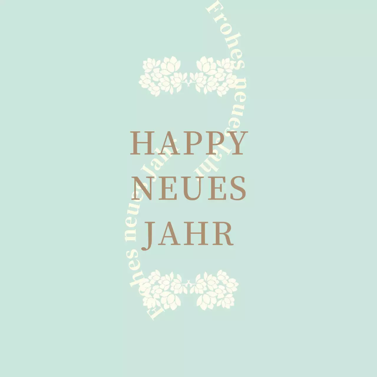 Traditionelles Geschenketikett mit blauer Illustration