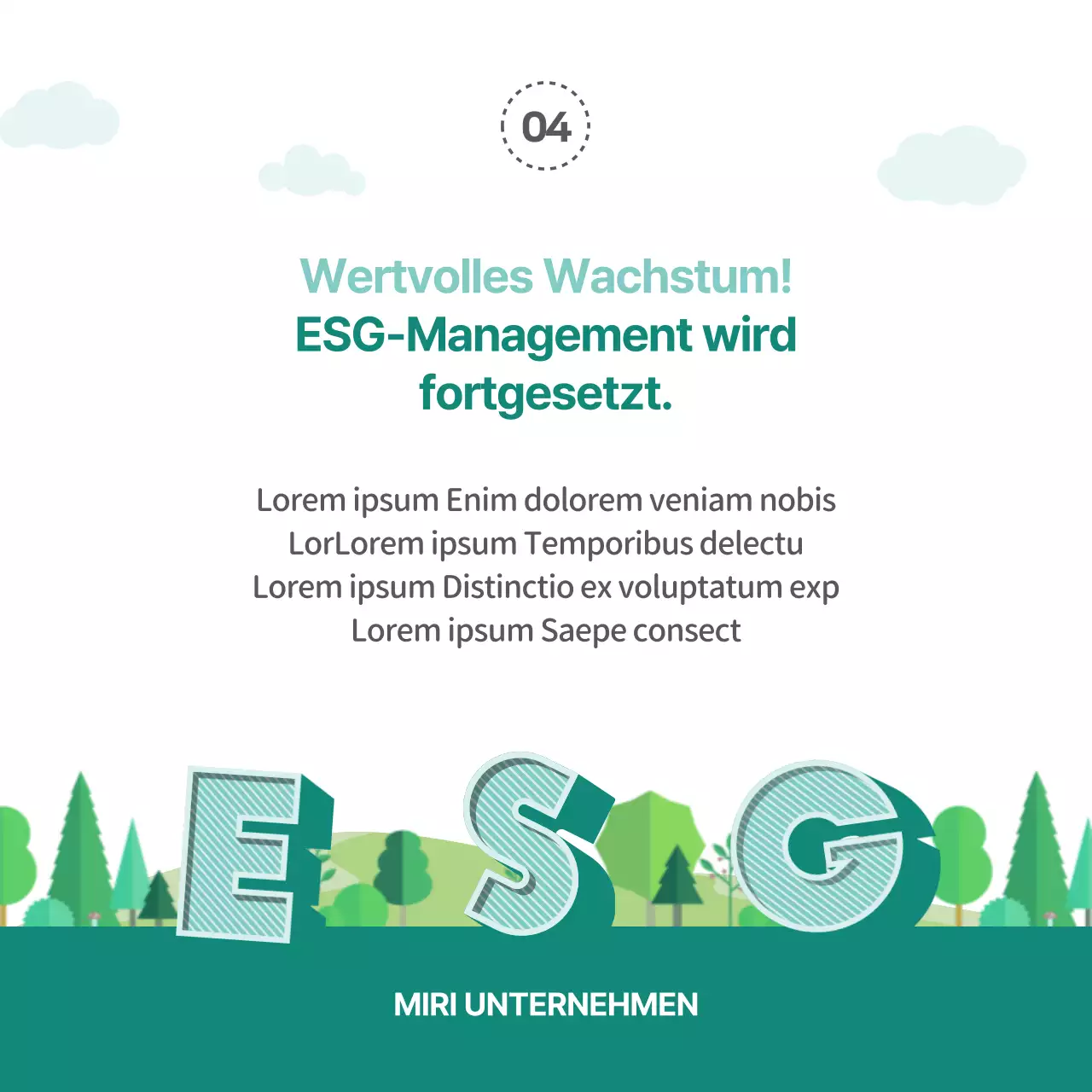 Hervorhebung grüner Illustrationen Einführung in das ESG-Management