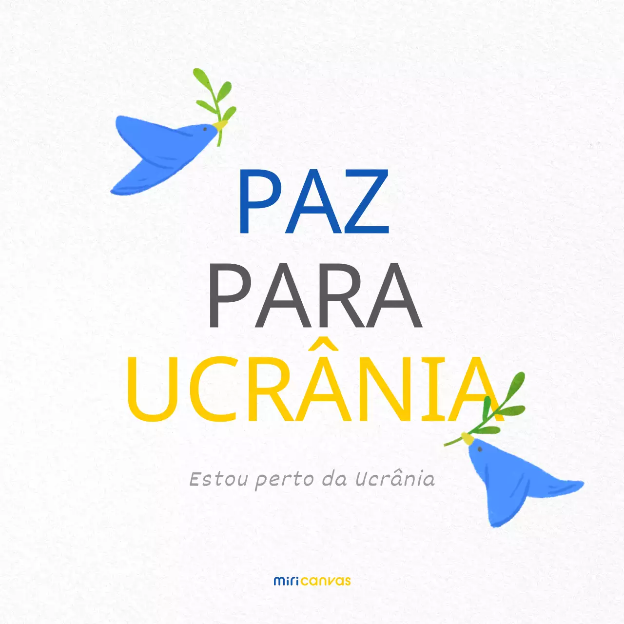 Conceito de aguarela desejos de paz em azul e amarelo