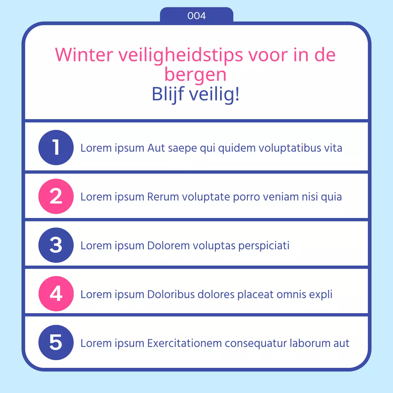 Pre-winter wandelgids met blauw wintericoon