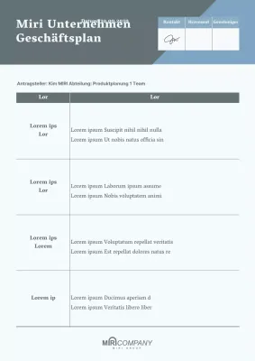 Ein beruhigendes graues und hellblaues Merchandising-Briefing