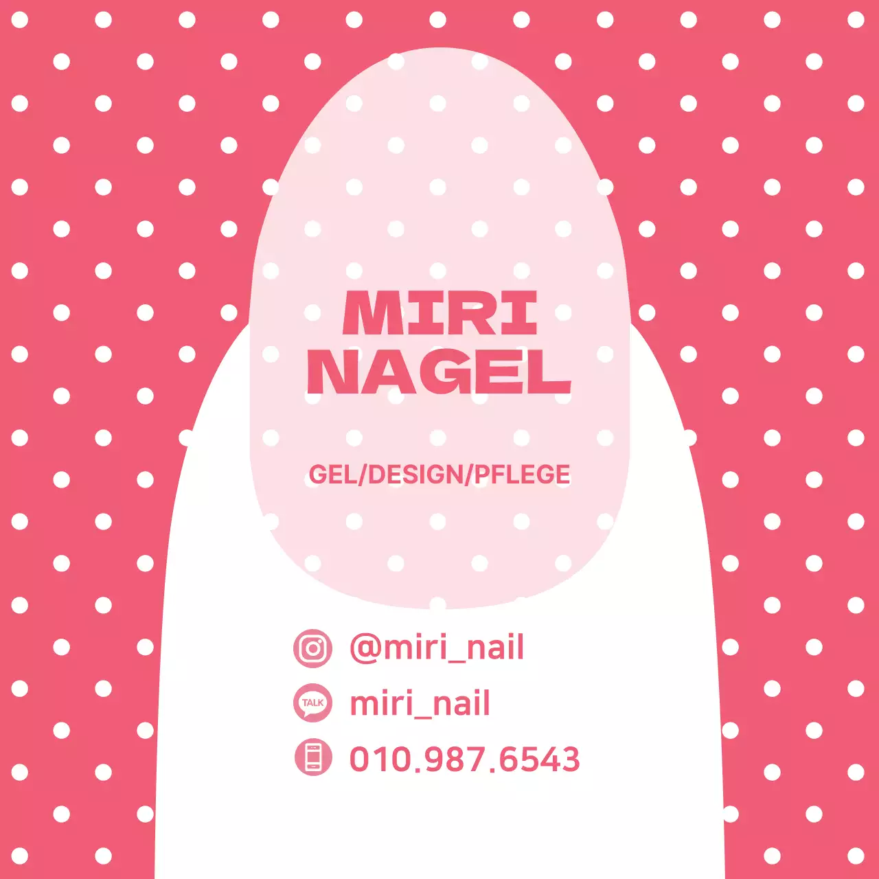 Rosa Polka Dots Hintergrund Nagel Illustration Nägel