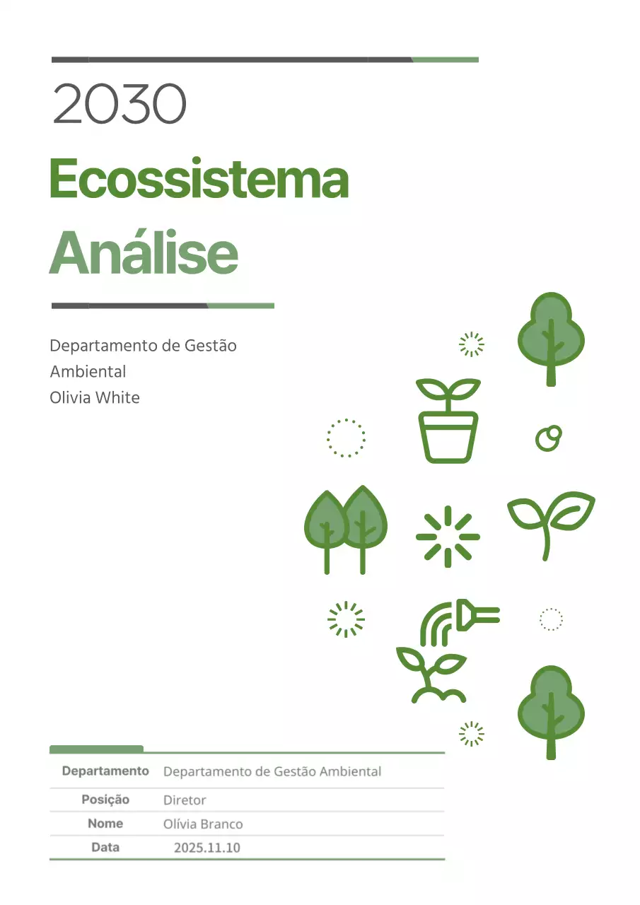 Relatório de análise verde e verde-limão