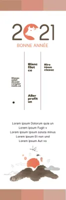 Beige Illustration Traditional New Year Greetings