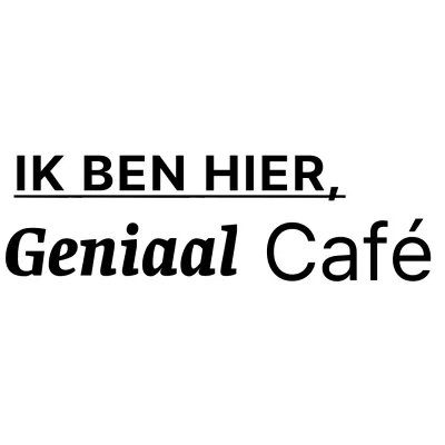 Eenvoudig en schoon zwart-wit vierkant frame en tekst combinatie stijl voor cafe promotie en promotie