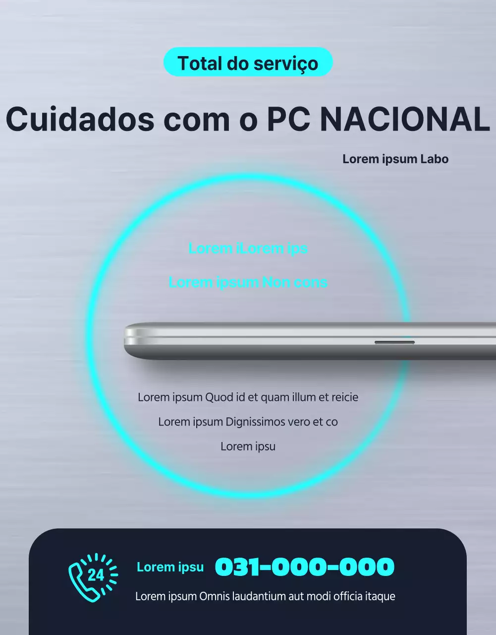 Promover serviços de reparação de computadores em prateado e preto