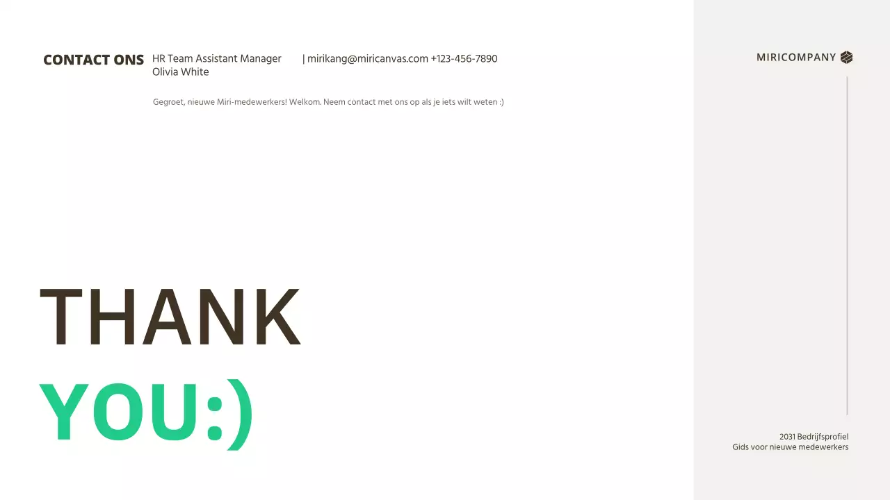 Een eenvoudige, basisgids voor nieuwe werknemers met groene accenten