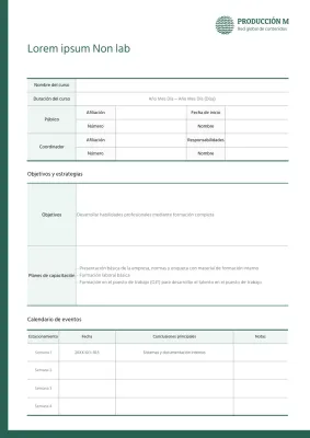 Plan de formación en alternancia para nuevos empleados