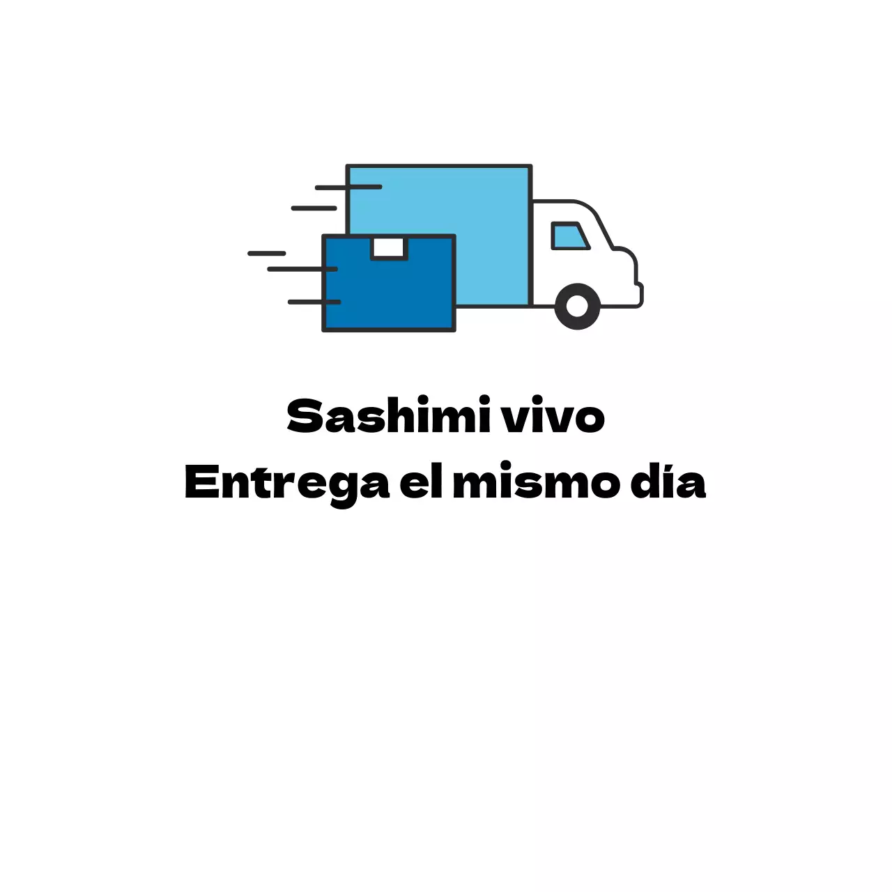Entrega en el mismo día de sashimi de marisco