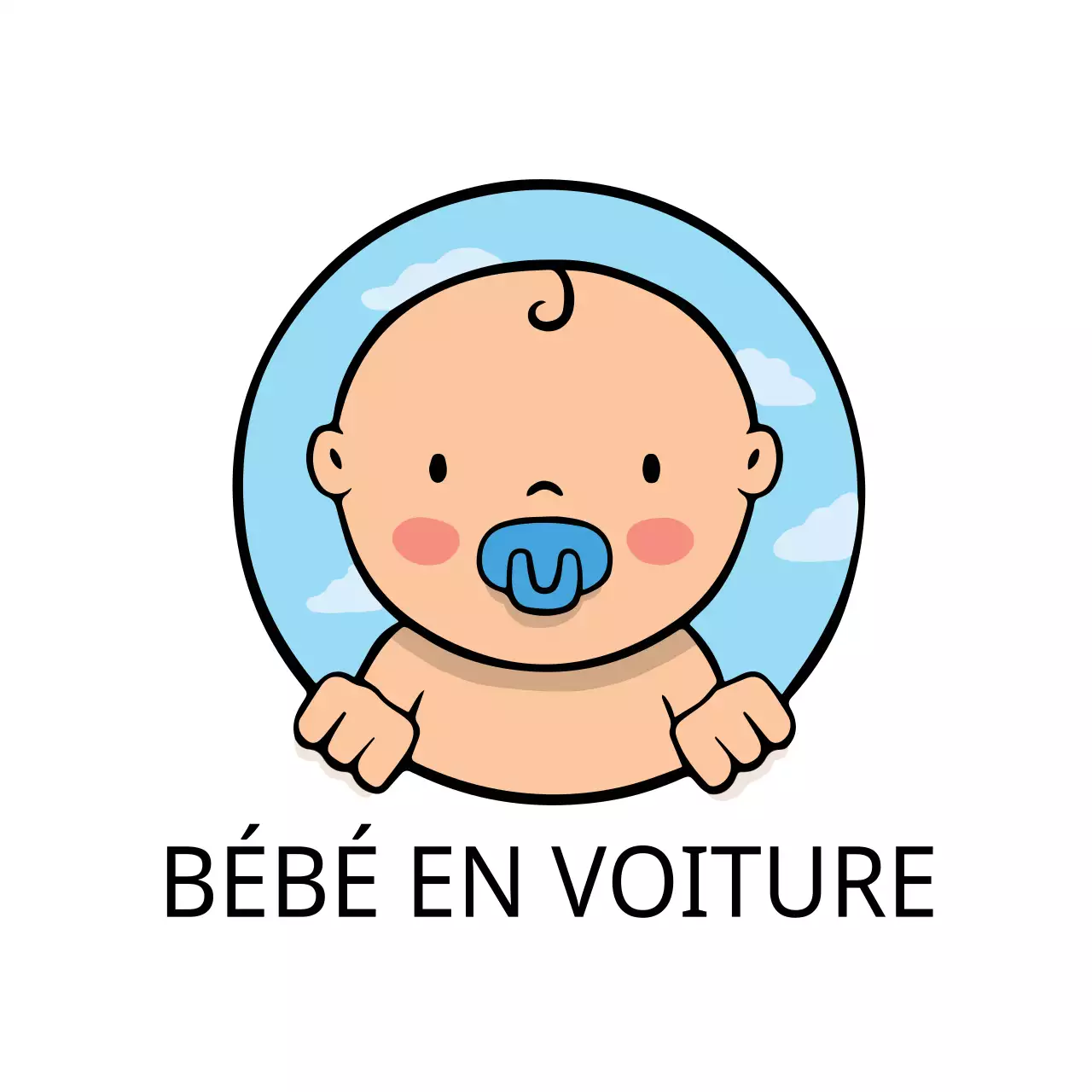Illustration d'un bébé blanc propre avec un enfant à cheval
