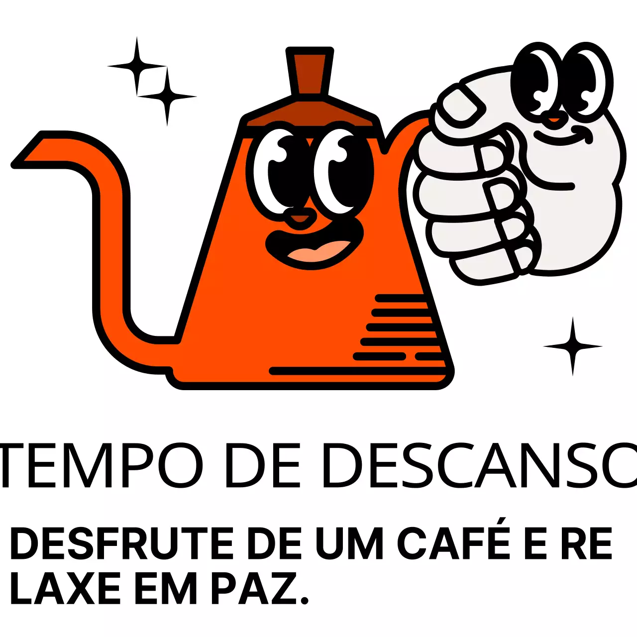Combinação de caracteres e texto de uma cafeteira gira e moderna em preto e vermelho Estilo de logótipo para promoção e promoções de cafés