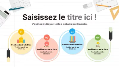 Carte routière avec illustrations de papeterie pastel pour les fonds de notes