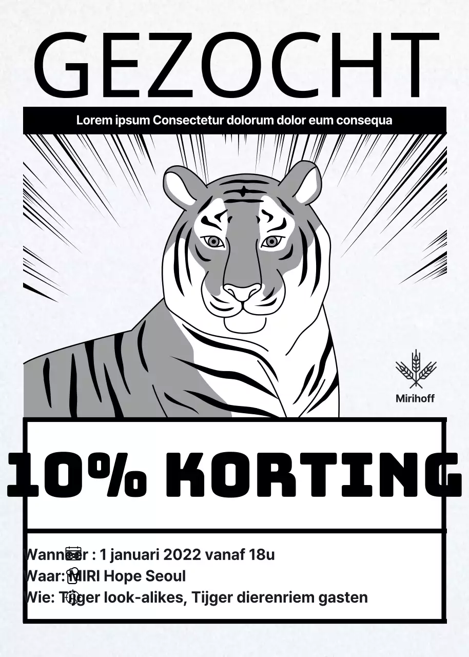 Tijger 2022 tenure year gezocht