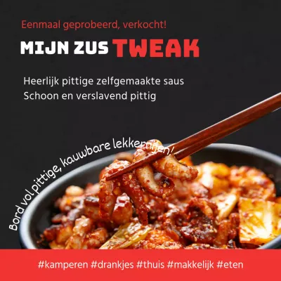 zwarte rode chutney pikant eten camping drankjes snacks