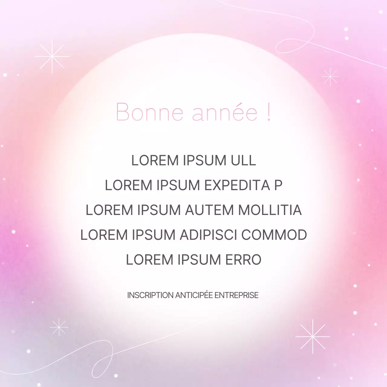 Vœux du Nouvel An pailletés sur fond dégradé