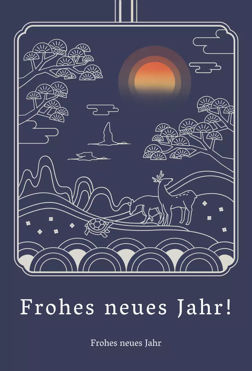 Luxuriöse Grußkarte in marineblau