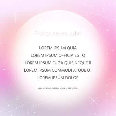 Glitzernde Neujahrsgrüße mit Farbverlaufshintergrund