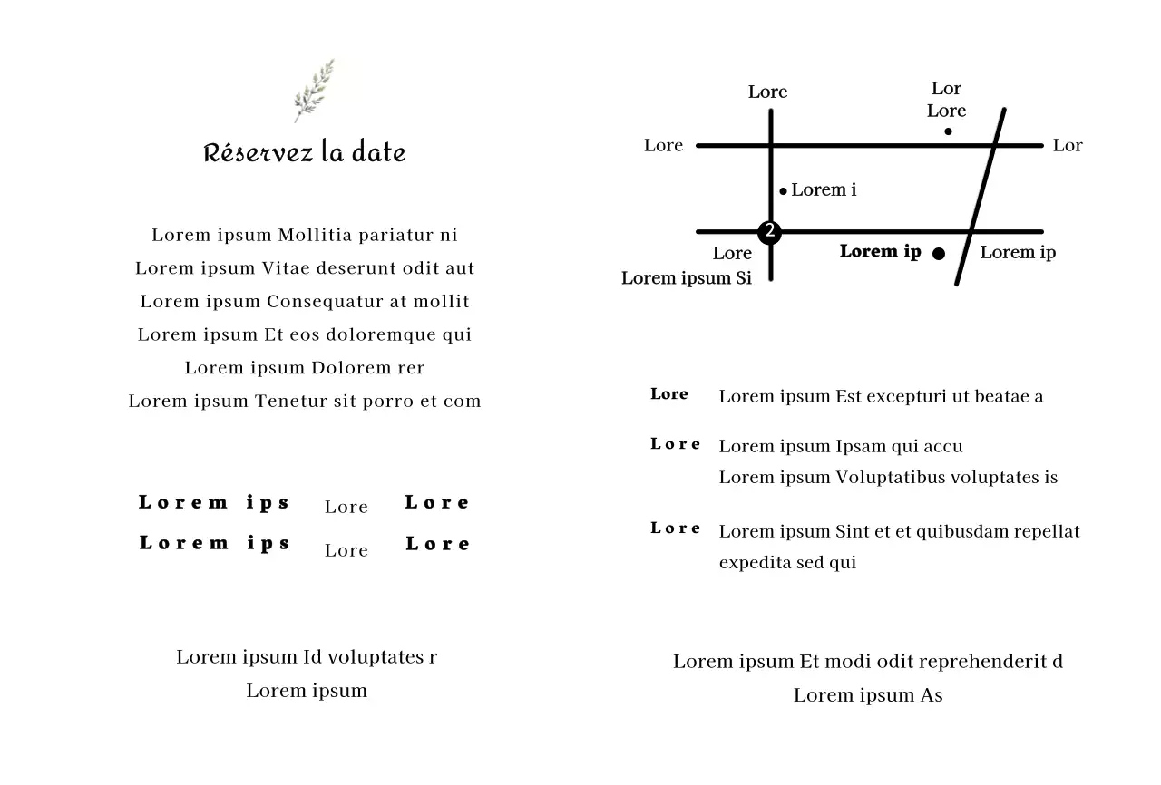 Faire-part de mariage avec un concept émotionnel de fleur sèche