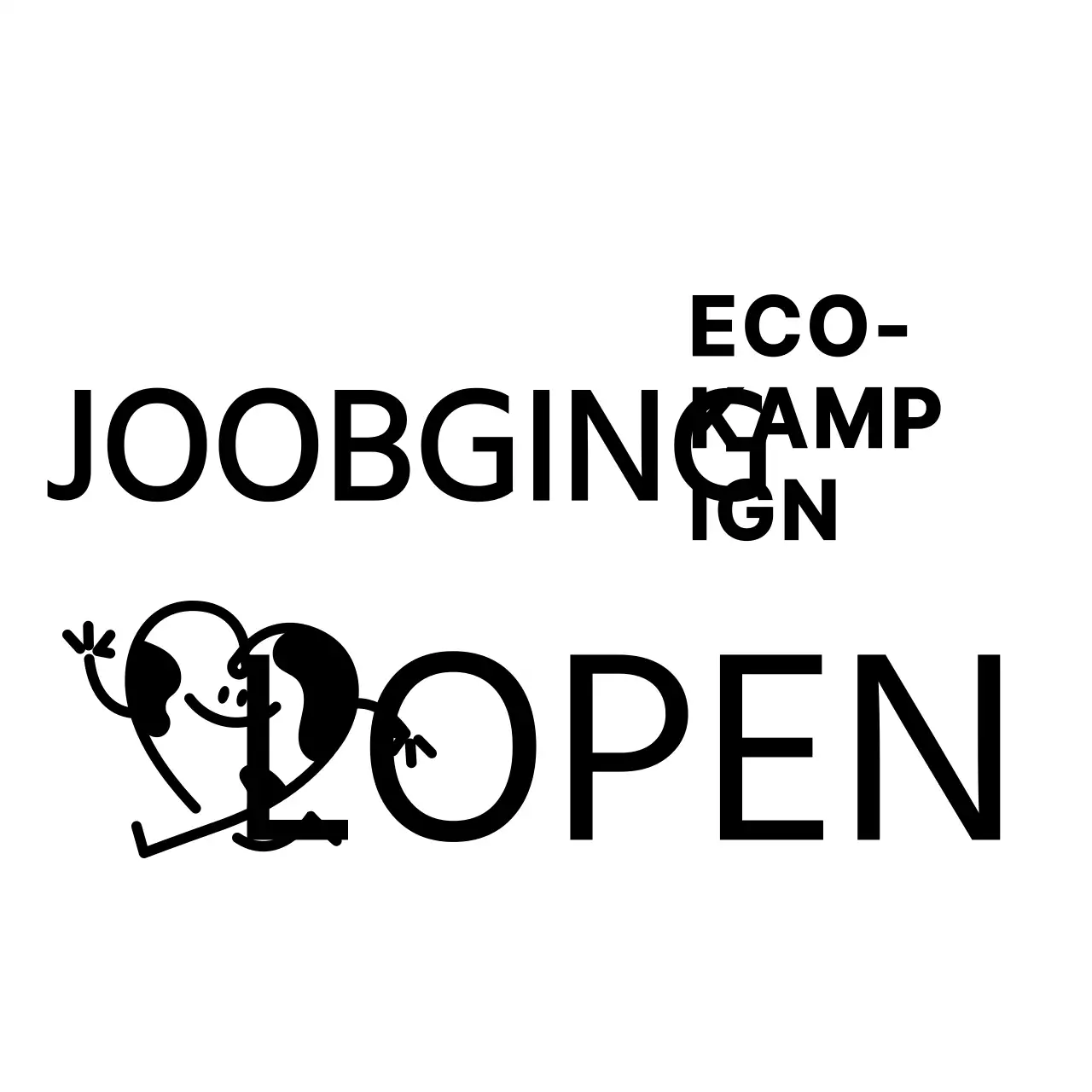 Eenvoudige, schone tekst en symbolen karaktercombinatie lay-outstijl Bevorderen en informeren van eco-campagnes