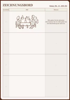 Sauberes Konzept Zeichenbrett in gelb und braun