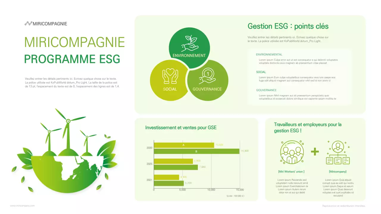 Infographie sur la gestion ESG