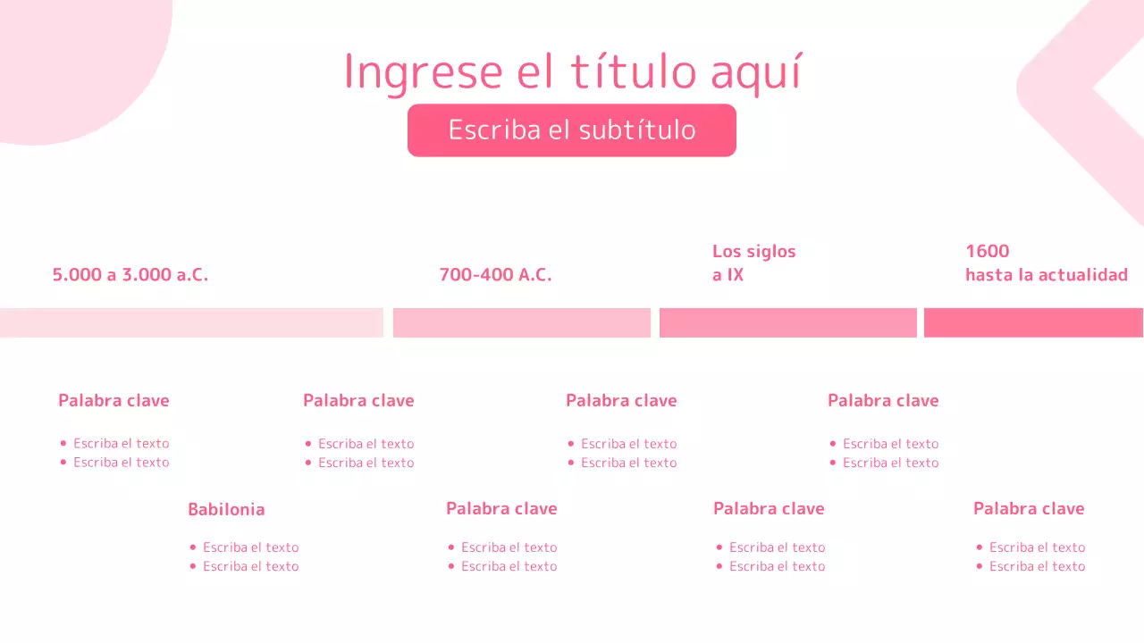 Rosa Presentación de formas geométricas limpias