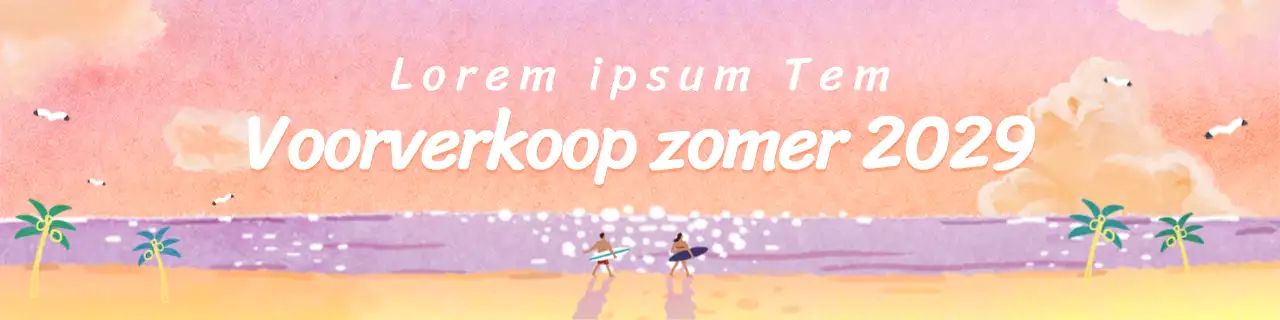 Zomerverkoop van sentimentele aquarelillustraties in roze en paars