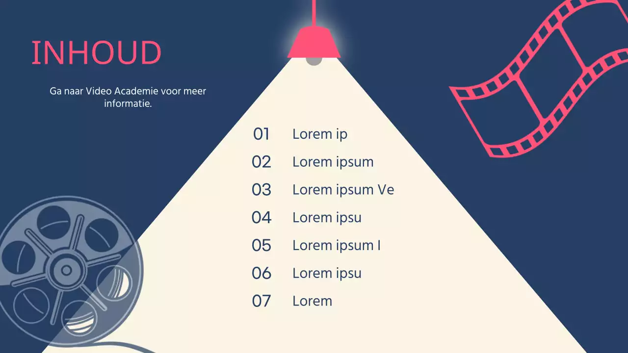 Cinemaconcept-workshop in marine- en roze tinten