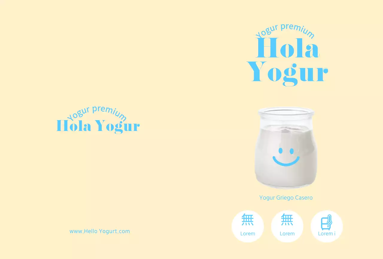 Bonitas tarjetas de yogur de limón para promocionar un producto