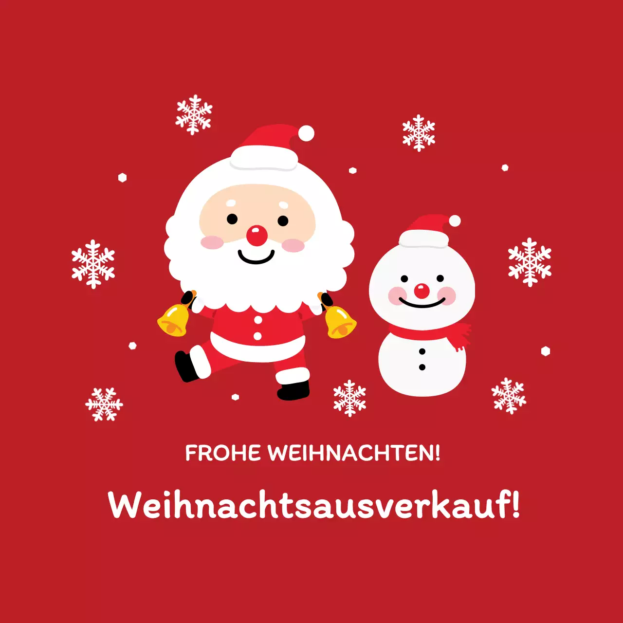 Rote niedliche Illustration Weihnachts-Event-Etikett