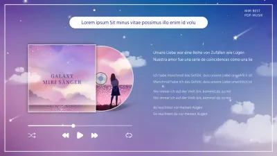 Miniaturansicht einer Popmusik-Wiedergabeliste mit einem emotionalen Hintergrund