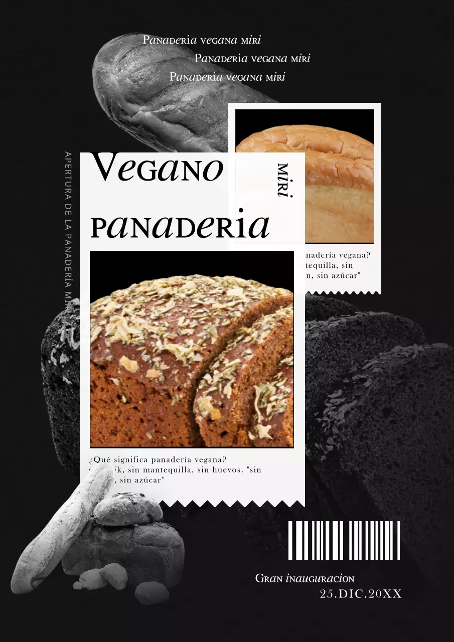 Se anuncia la apertura de una panadería vegana en Receipt Point (webposter vertical)