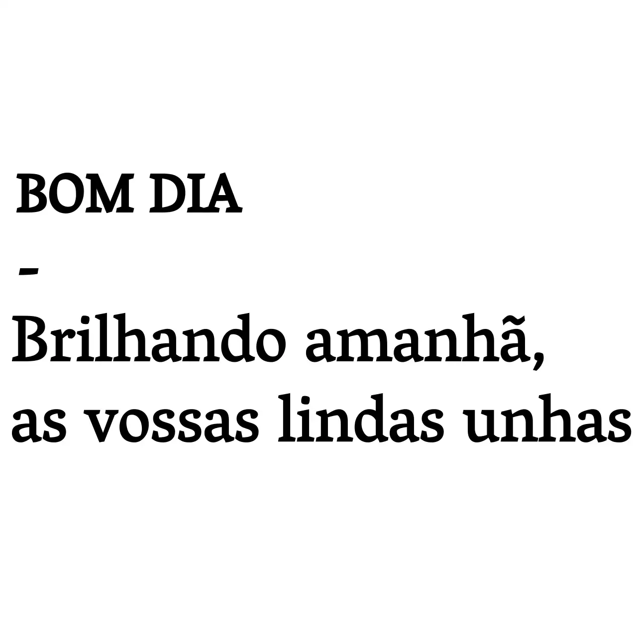 Estilo de apresentação de texto simples, moderno e a preto e branco para promoções e merchandising de salões de unhas